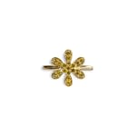 vintage ring groene diamant bloem
