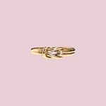 vintage ring knoopje goud