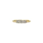 vintage ring diamant trilogie 9 karaat