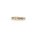 gouden rij ring roze stenen topaas