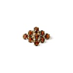 granaat cluster ring vintage goud