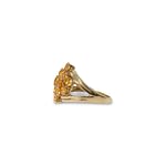 vintage ring citrien cluster oranje en geel