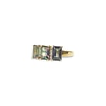 vintage ring mystic topaz en diamant