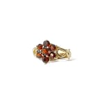 vintage ring roos rode stenen