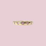 vintage ring roze topaas goud