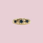 vintage ring saffier gypsy trilogie