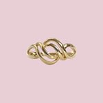 vintage ring 9k goud gegolfd
