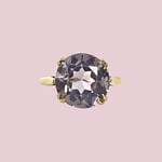 vintage ring met grote amethist 9k goud