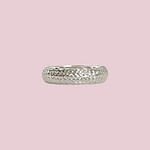 vintage band ring witgoud facet diamond cut