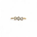 vintage trilogie ring 18 karaat goud diamant