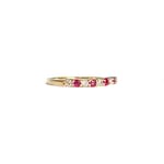 robijn en diamant eternity ring 9 karaat goud