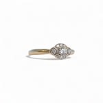 vintage witgouden ring met diamanten