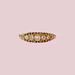 antieke 18 karaat ring met diamant