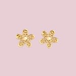 oorbellen bloemetjes goud knopjes