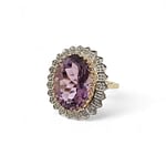 amethist vintage ring diamant cluster