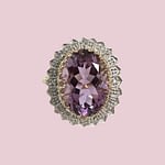 vintage cocktail ring amethist en diamant