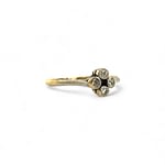 vintage platina diamant ring 18 karaat goud