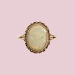 vintage opaal ring goud