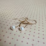parel oorbellen vintag gouden tulp hangers