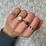vintage ringen met saffier en opaal van sieradenmeisje