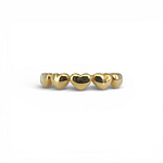 gouden ring met hartjes band van 9k goud