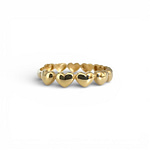hartjes band ring van 9k goud