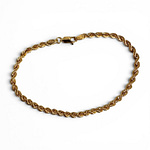 rope koord armbandje touw van goud 19 cm