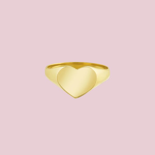 zegelring hart goud dames signet hartje