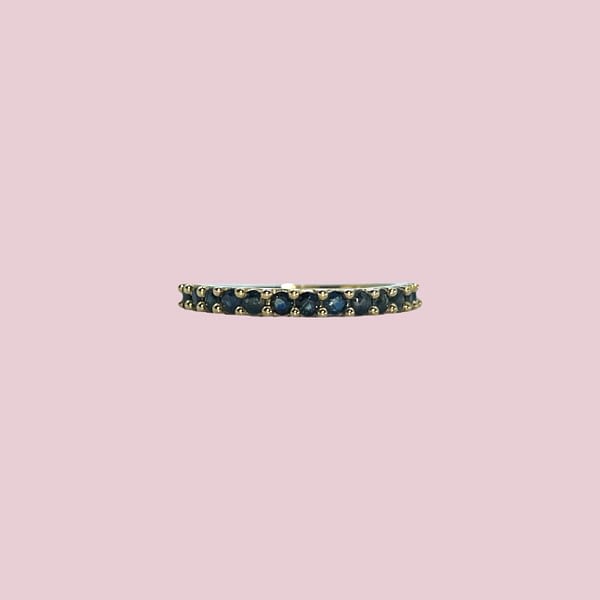 saffier eternity ring blauwe steen karaat goud