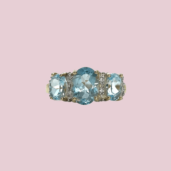 topaas trilogie ring met diamant