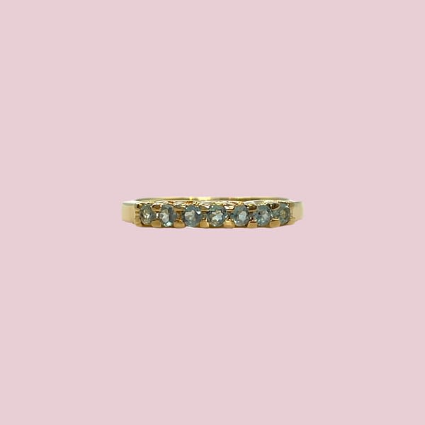 vintage eternity ring chrysoberyl