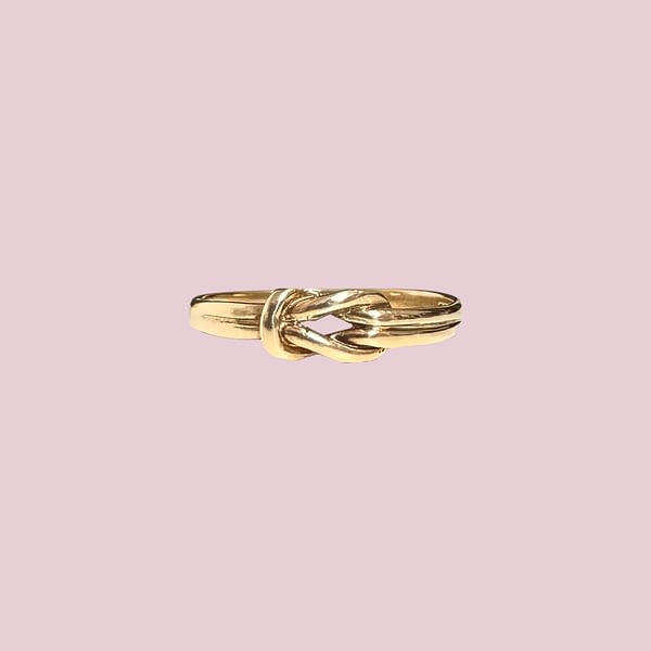 vintage ring knoopje goud