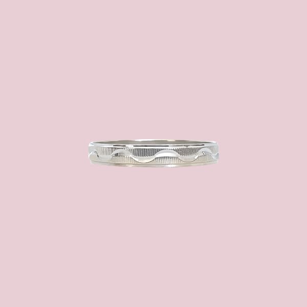 vintage witgouden band ring 18k