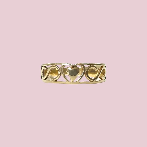 vintage ring hartjes band ring
