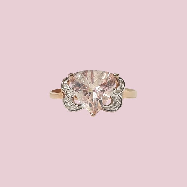 vintage ring rose goud morganiet