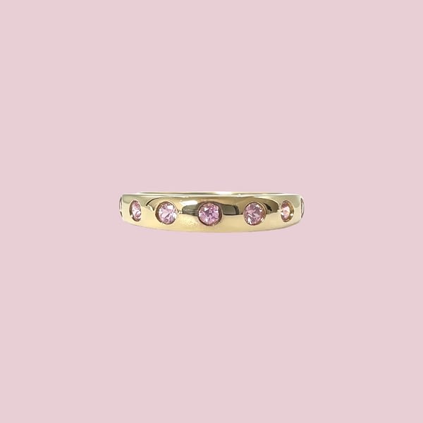vintage ring roze topaas goud
