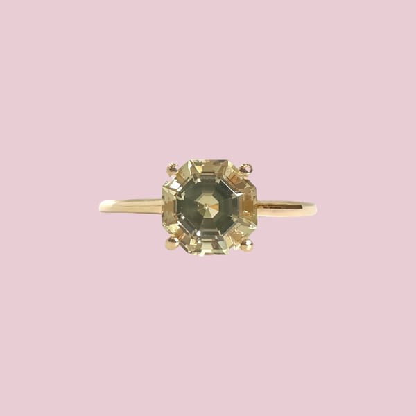 vintage ring solitair epidoot 9k