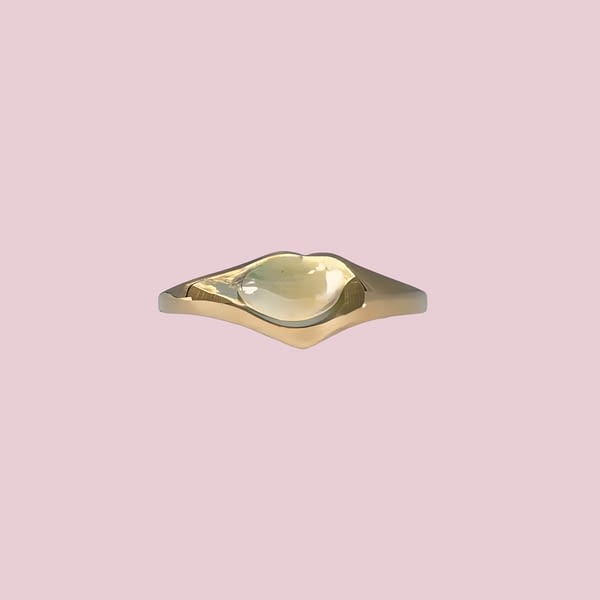 vintage pink ring hart zegel