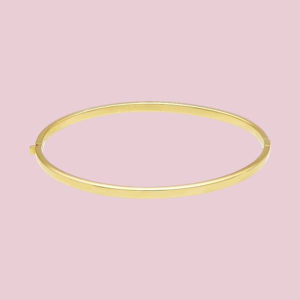 bangle armband rechthoekig 14 karaat goud
