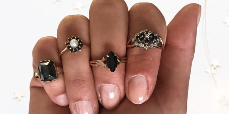 vintage sieraden herfst inspiratie saffier ringen