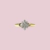 diamant cluster ring goud vintage sieradenmeisje