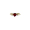 gouden ring rood hartje van granaat