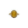 vintage ring tijgeroog groot karaat goud
