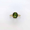vintage ring met groene steen 9k goud