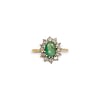 vintage ring smaragd cluster goud 9k