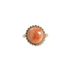 gouden koraal ring vintage roze oranje