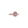 vintage ring roze steen en diamant