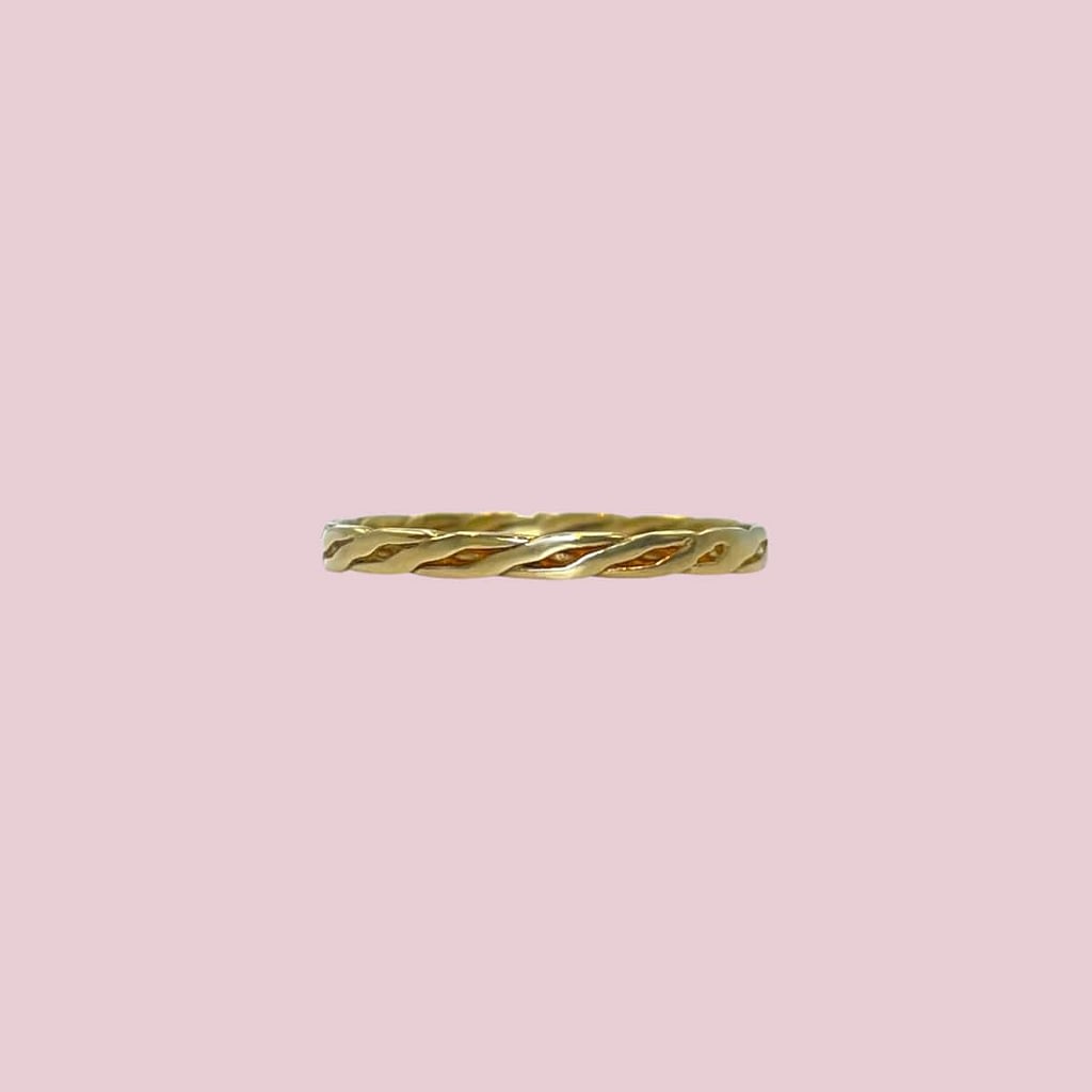vintage ring gevlochten band goud