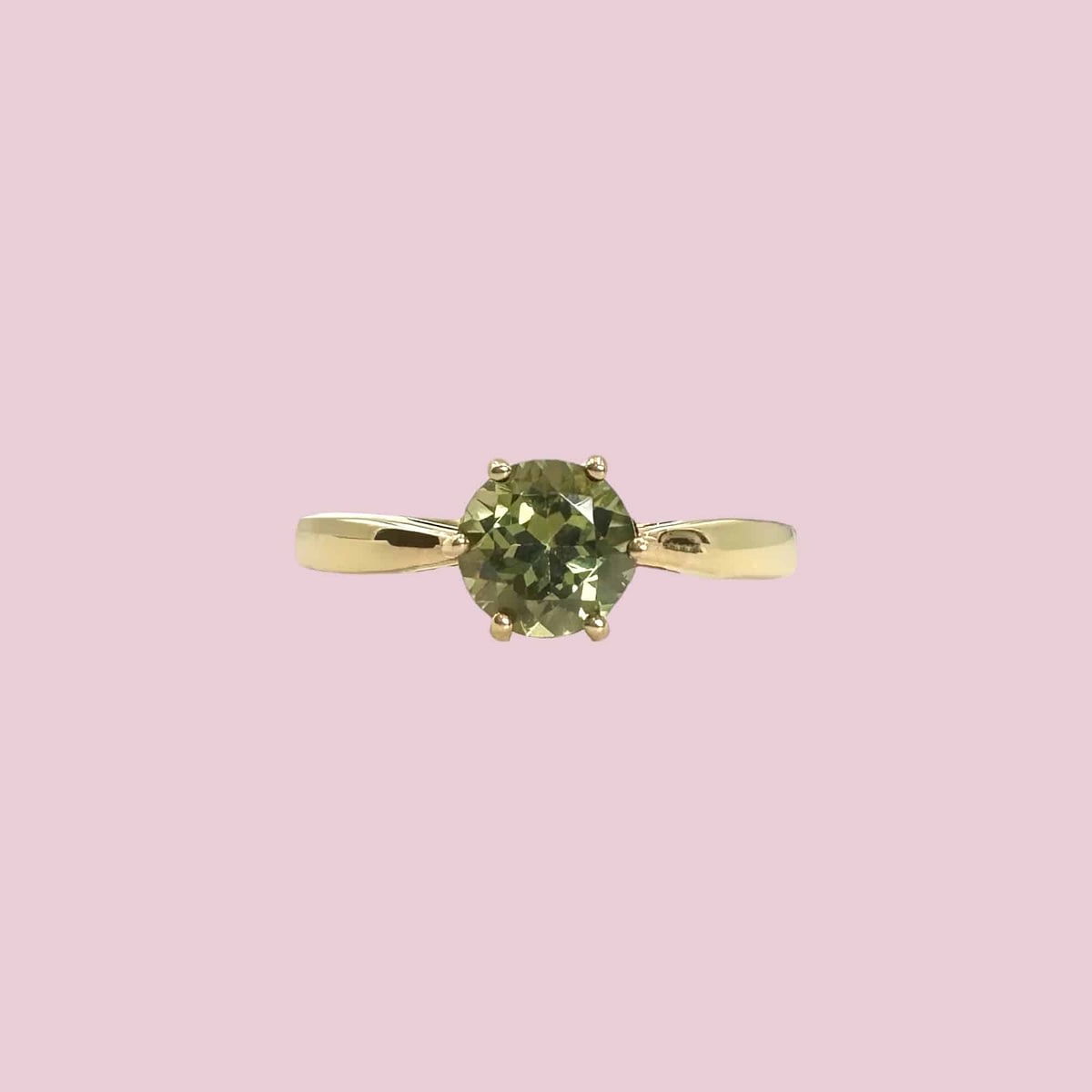 vintage ring groene toermalijn